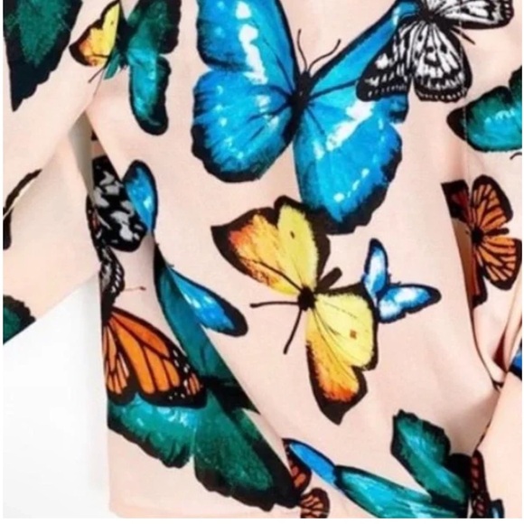 Buddy Love MUSE 💙🦋Butterfly 🦋 Tie Blouse Medium - Picture 5 of 5